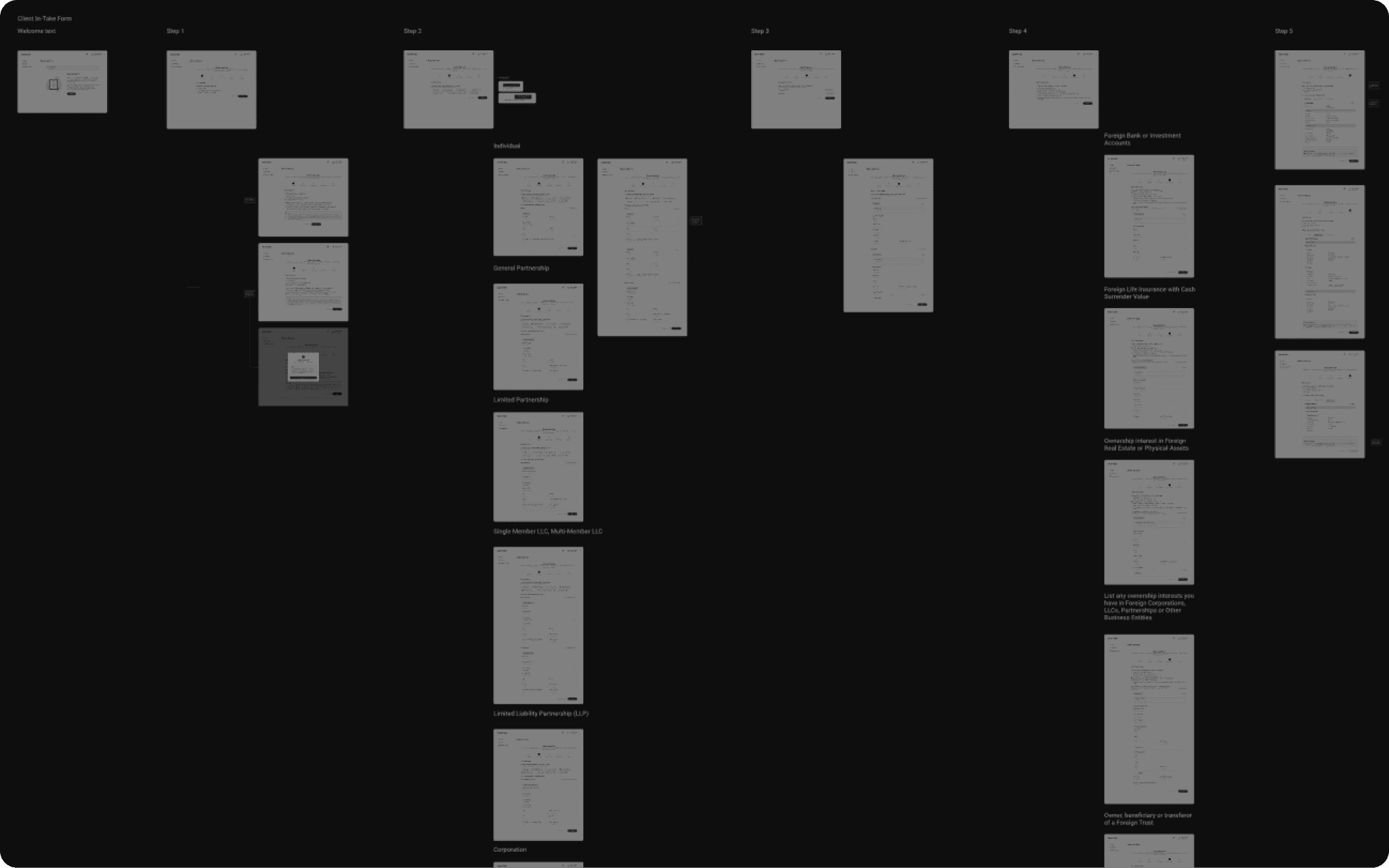 Client In-take Form Design